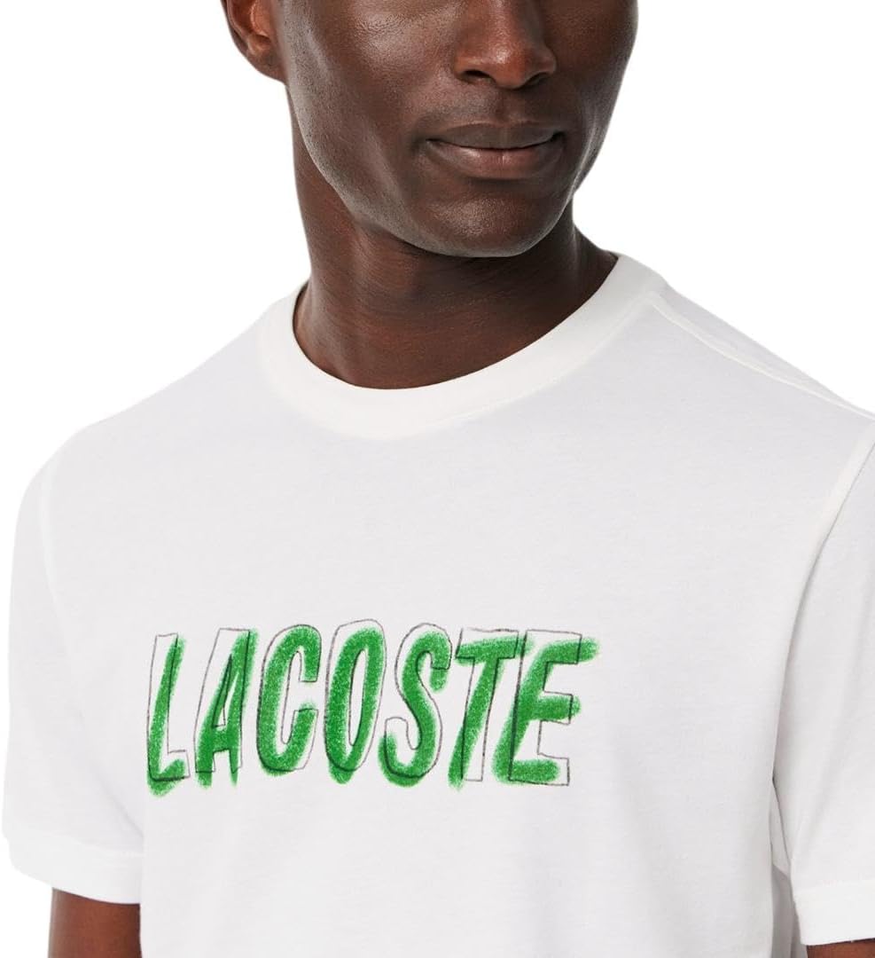Мужская футболка Lacoste Ultra Dry с принтом, белый Lacoste Print — фото 2