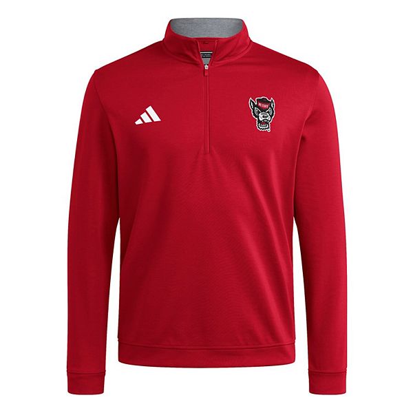 Мужская красная толстовка nc state wolfpack elevated tri-blend с молнией на четверть Adidas — фото 3