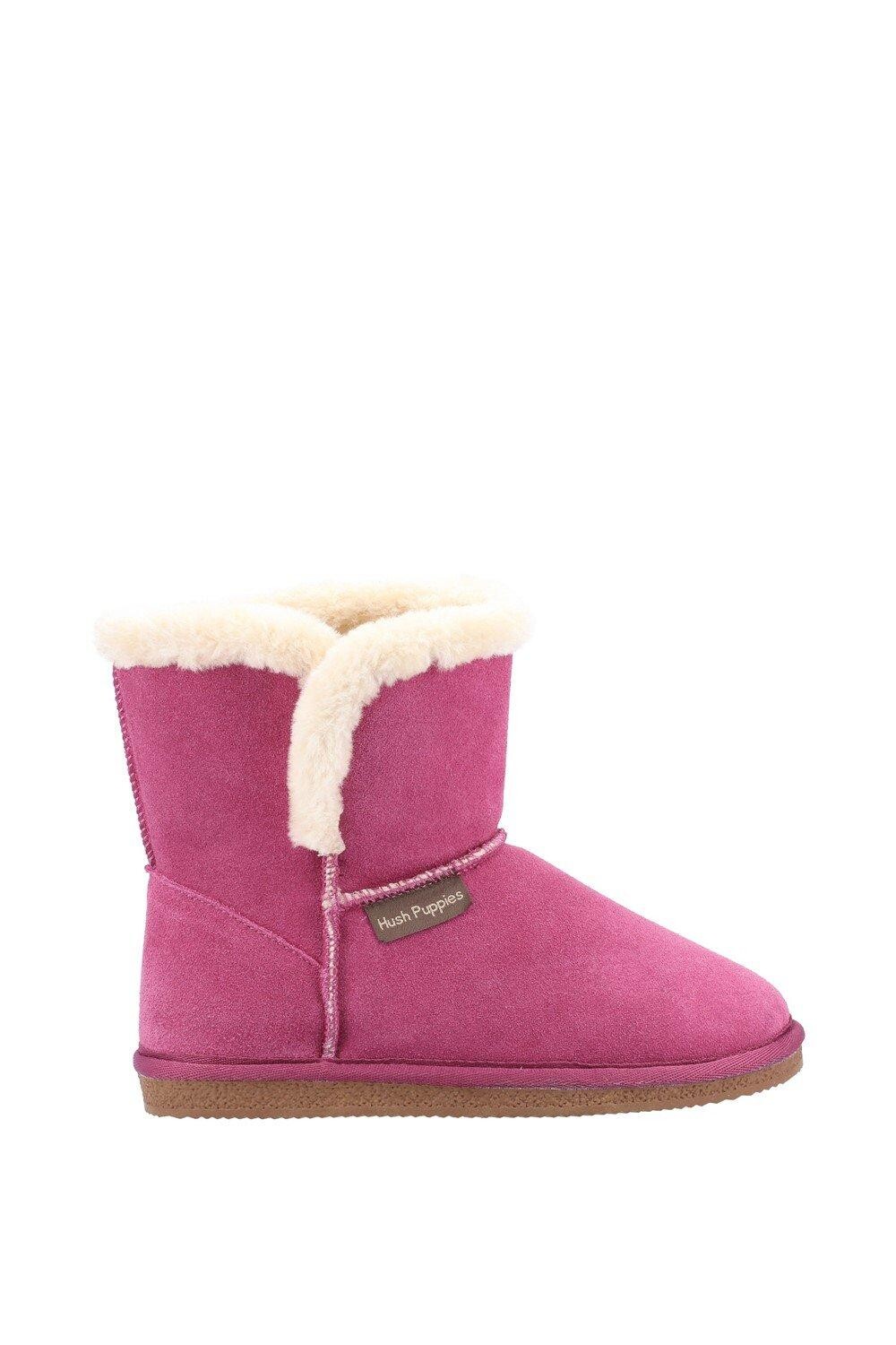 Тапочки Ashleigh из замши и искусственного меха Hush Puppies, розовый — фото 4