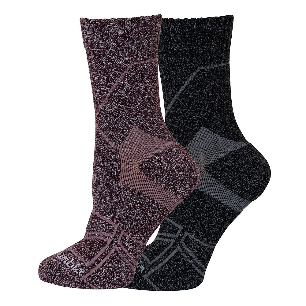 

Женские носки Columbia, две пары четвертных носков для походов, цвет Moonvista Char