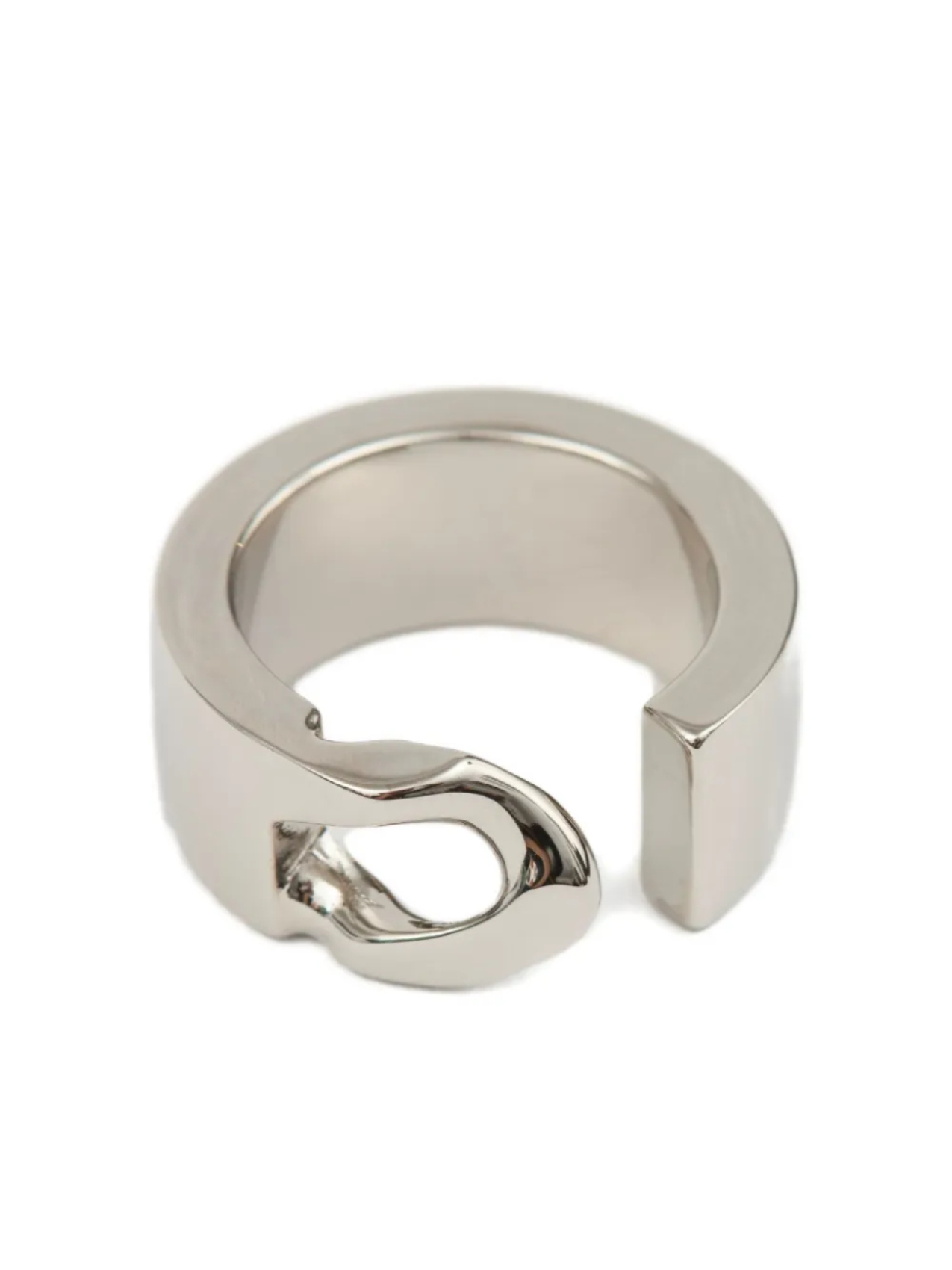 

Кольцо MM6 Maison Margiela Minimal с логотипом 3 мм, серебряный