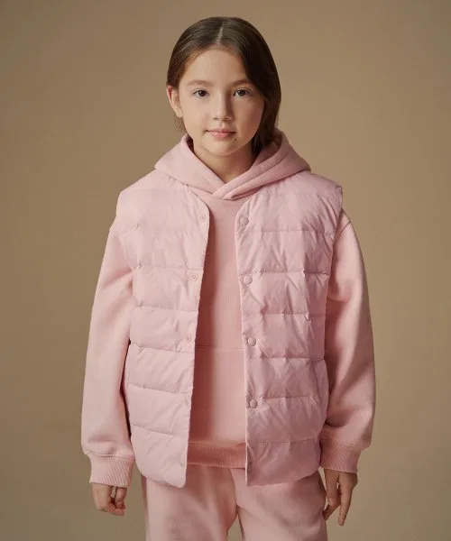 Жилет пуховый MUSINSA STANDARD KIDS с круглым вырезом, розовый