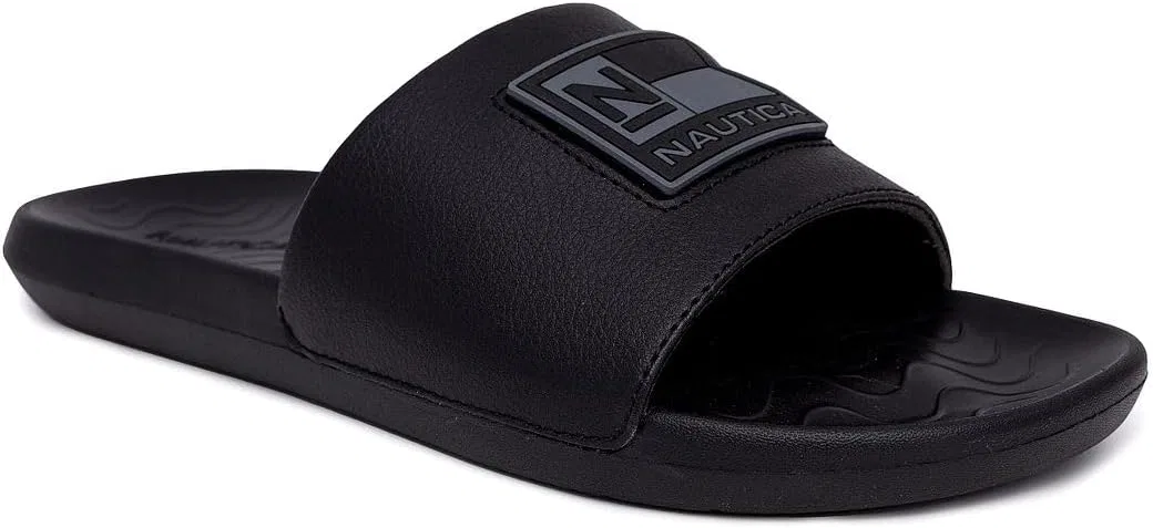 Сандалии Nautica с логотипом, черный угольный