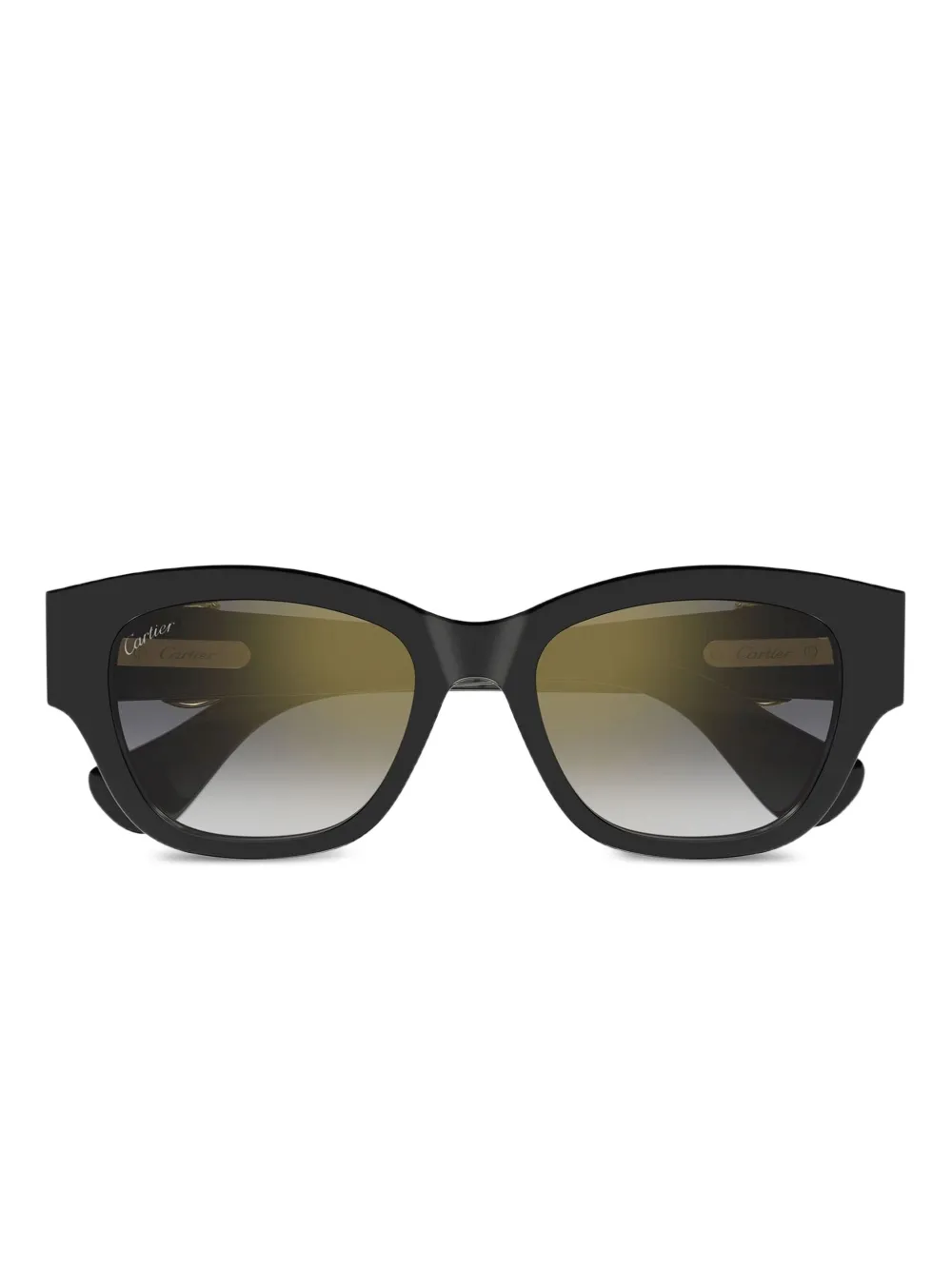 

Солнцезащитные очки в квадратной оправе с логотипом Cartier Eyewear, черный