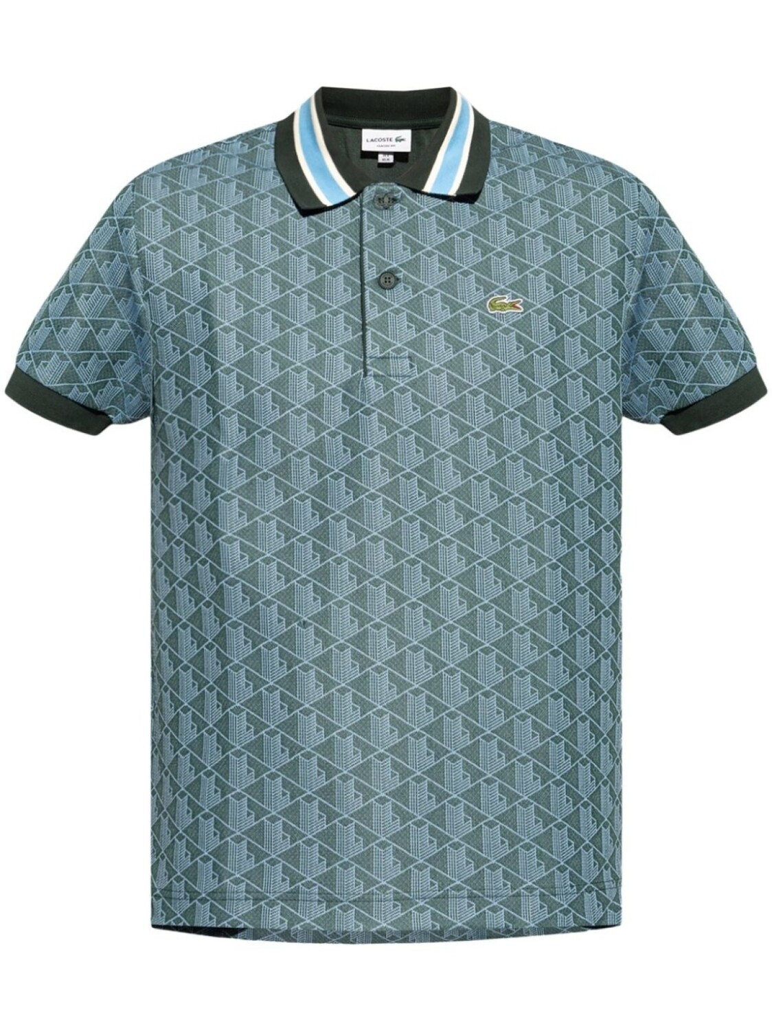 

Lacoste рубашка поло с монограммным узором, зеленый