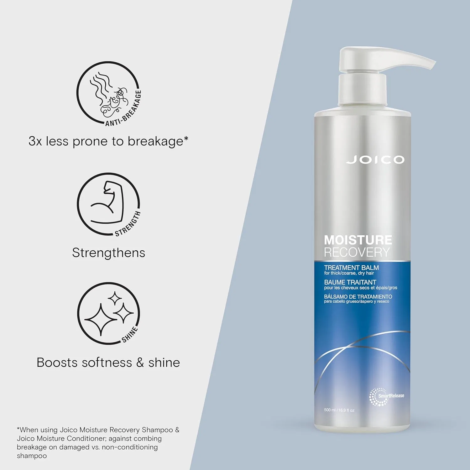 Бальзам для интенсивного увлажнения JOICO Moisture Recovery, 500 мл Joico — фото 3