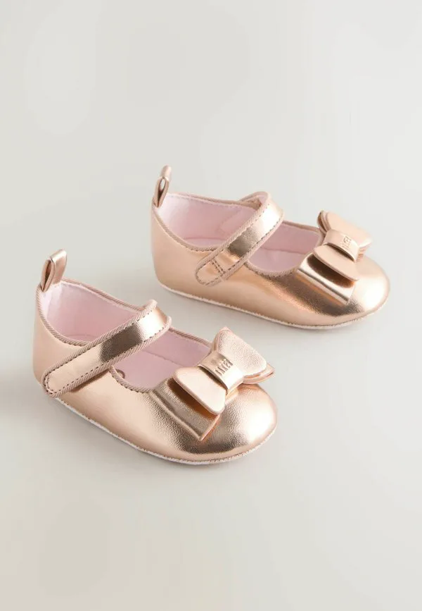 Детские туфли-мэри-джейн стандартного кроя с бантом Baker By Ted Baker, Rose Gold-Coloured — фото 2