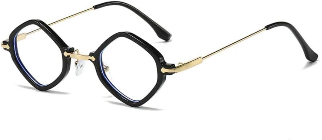 

Винтажные солнцезащитные очки в стиле панк с ромбовидным рисунком, металлические, маленькие, с градиентным переходом, роскошные, с защитой от УФ-излучения UV400 VFDHN, Black Clear