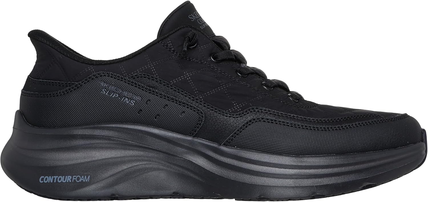 Мужские слипоны Skechers Contour Foam SR с удобной посадкой, черный — фото 2