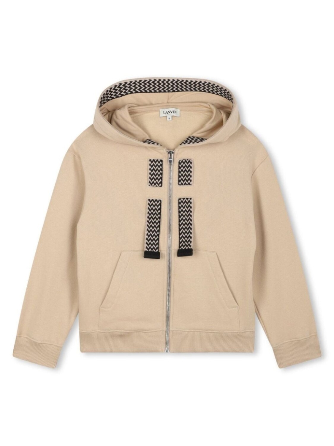 

Lanvin Enfant худи на молнии с вышитым логотипом, синий