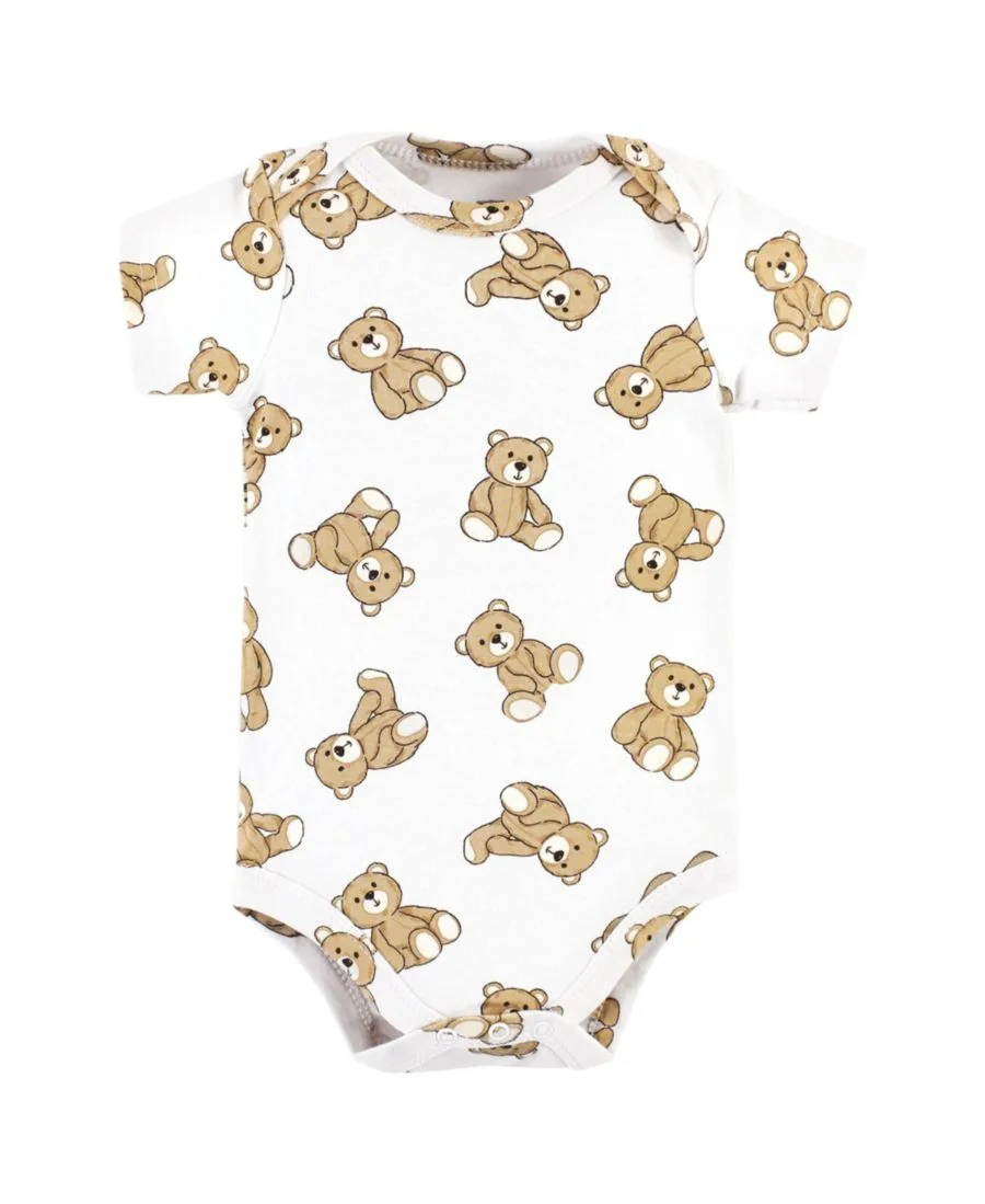 Комплект из двух боди и подходящих по цвету брюк Hudson Baby, Teddy Bears Short Sleeve — фото 2