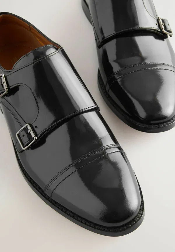 Туфли-монахи Regular fit hi shine double monk shoes, Next, черный — фото 4