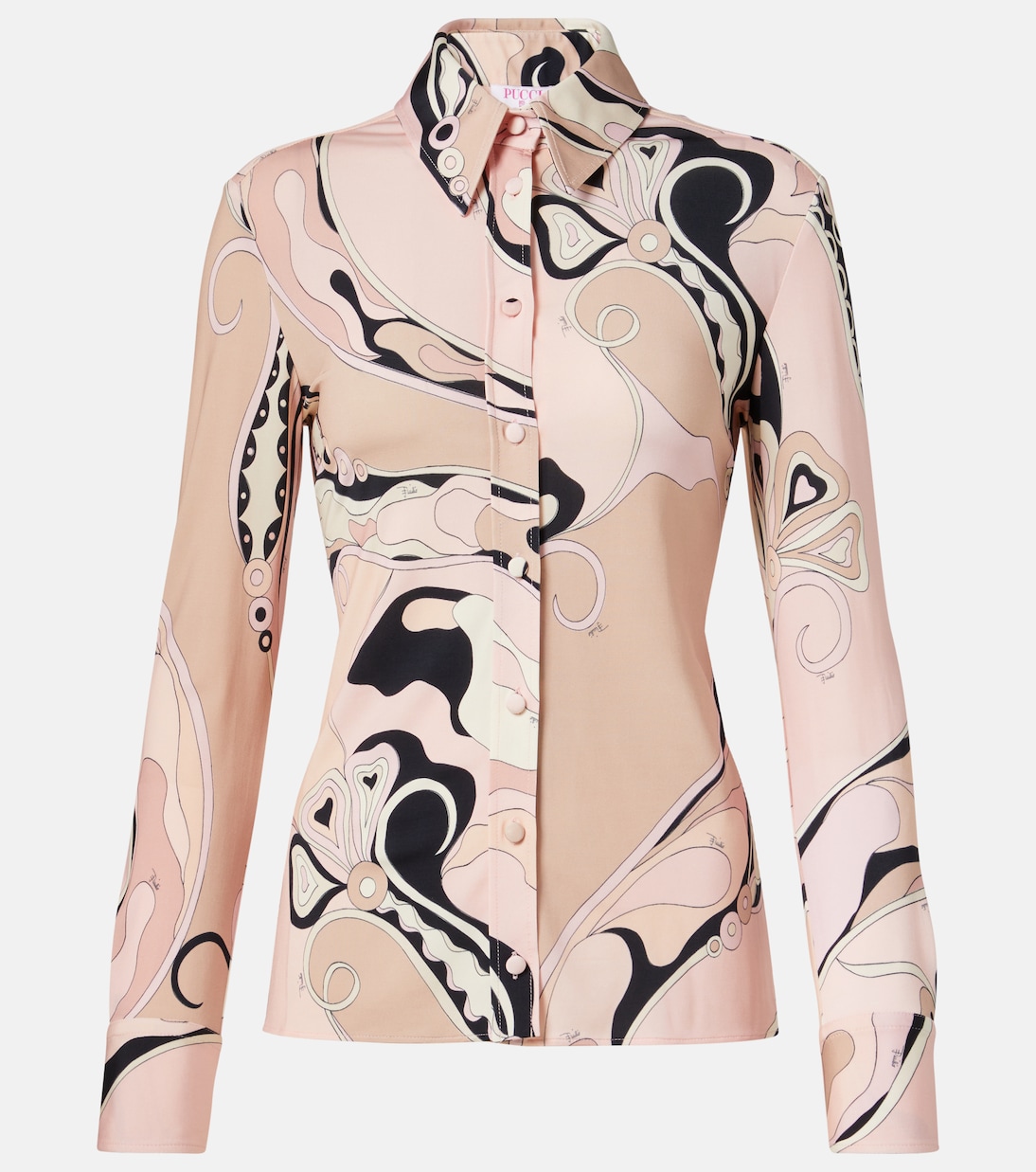 

Сатиновая рубашка с орхидеями Pucci, розовый