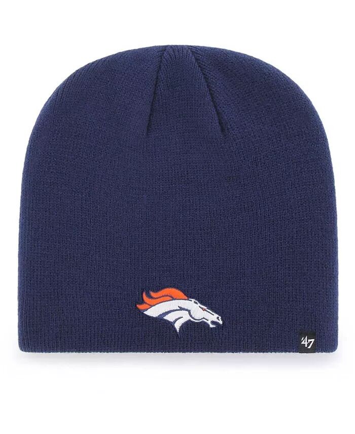 

Мужская темно-синяя вязаная шапка с логотипом Denver Broncos Primary '47 Brand, синий