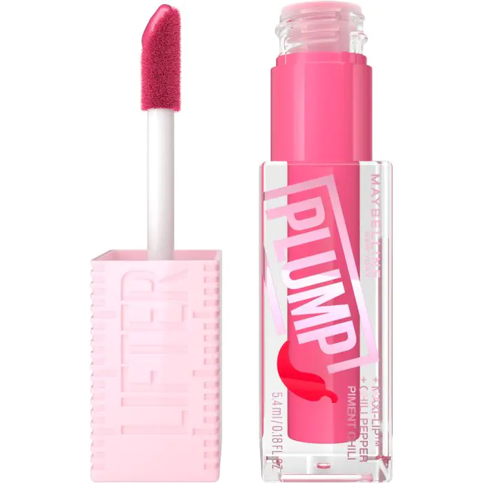 

Блеск для губ brillo de labios lifter plump con chili pepper y ácido hialurónico Maybelline New York, цвет 003 pink sting