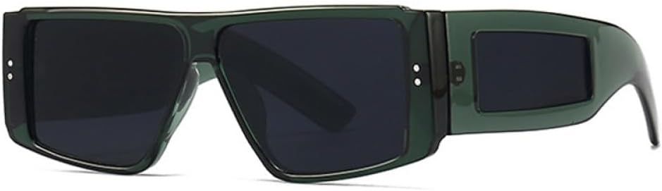 

MUTYNE Популярные модные квадратные солнцезащитные очки для женщин в стиле ретро с заклепками, для мужчин — голубые солнцезащитные очки с защитой от УФ-излучения UV400, Green Grey