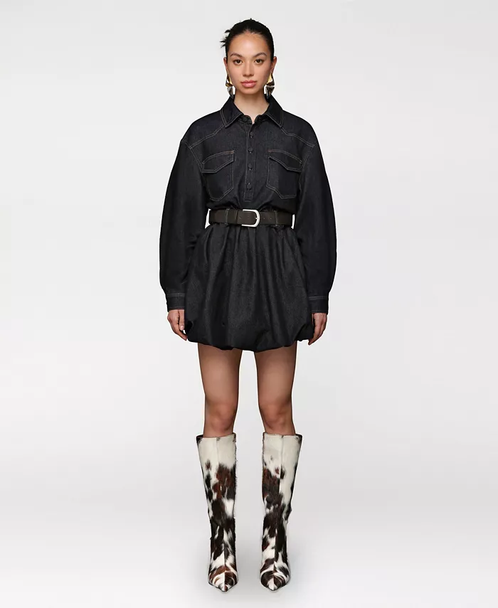 

Женское платье-рубашка с длинным рукавом и воротником Avec Les Filles