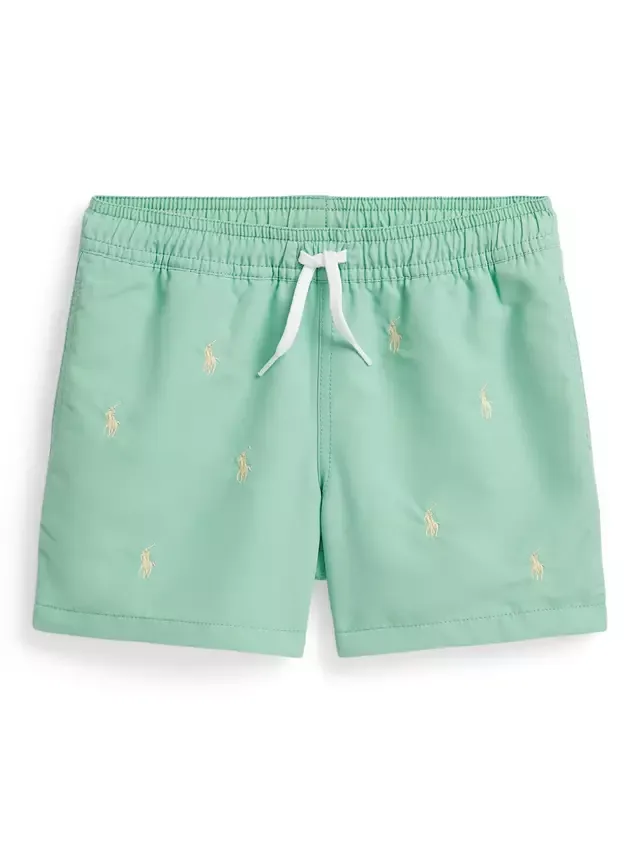 Детские плавательные шорты с завязками и рисунком пони, зеленые Ralph Lauren