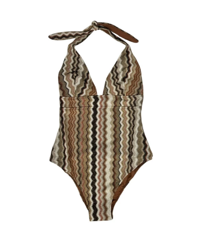 

Купальник Seawear с коричневым узором Mc2 Saint Barth, коричневый