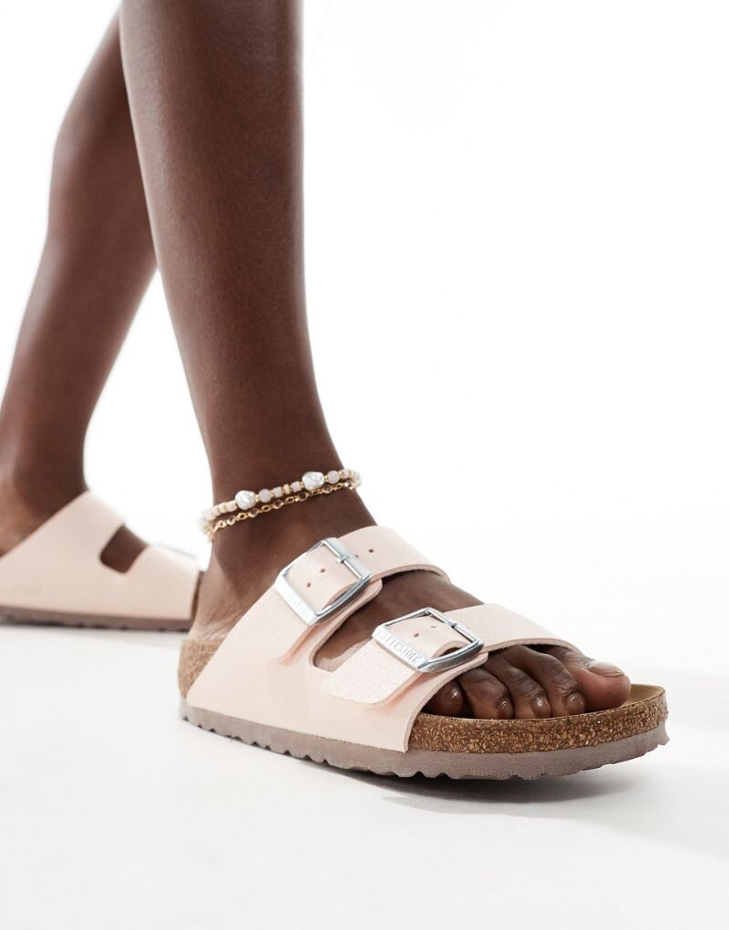 

Розовые веганские сандалии Birkenstock Arizona