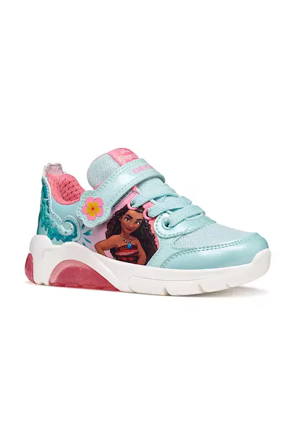Кроссовки детские FADINLIGHT x Disney Princess Geox, бирюзовый