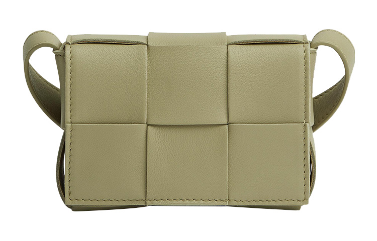 

CASSETTE Сумка-подушка из овчины, наплечная сумка, мини-кроссбоди для женщин Cave Stone Green Bottega Veneta, Set (Bag+Dust Bag)