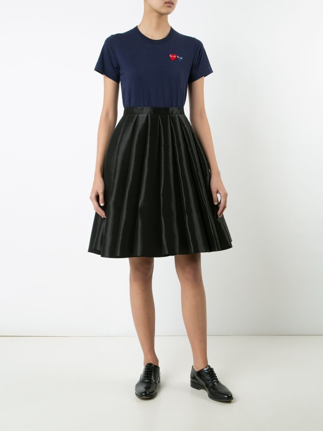 Comme Des Garçons Play футболка с вышитыми сердцами, синий — фото 2