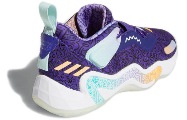 Кроссовки дон проблема №3 большие дети Adidas, фиолетовый — фото 4