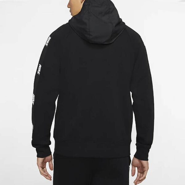 Толстовка Nike As Sportswear Ce Fz Bb Hybri 'Black', черный — фото 4