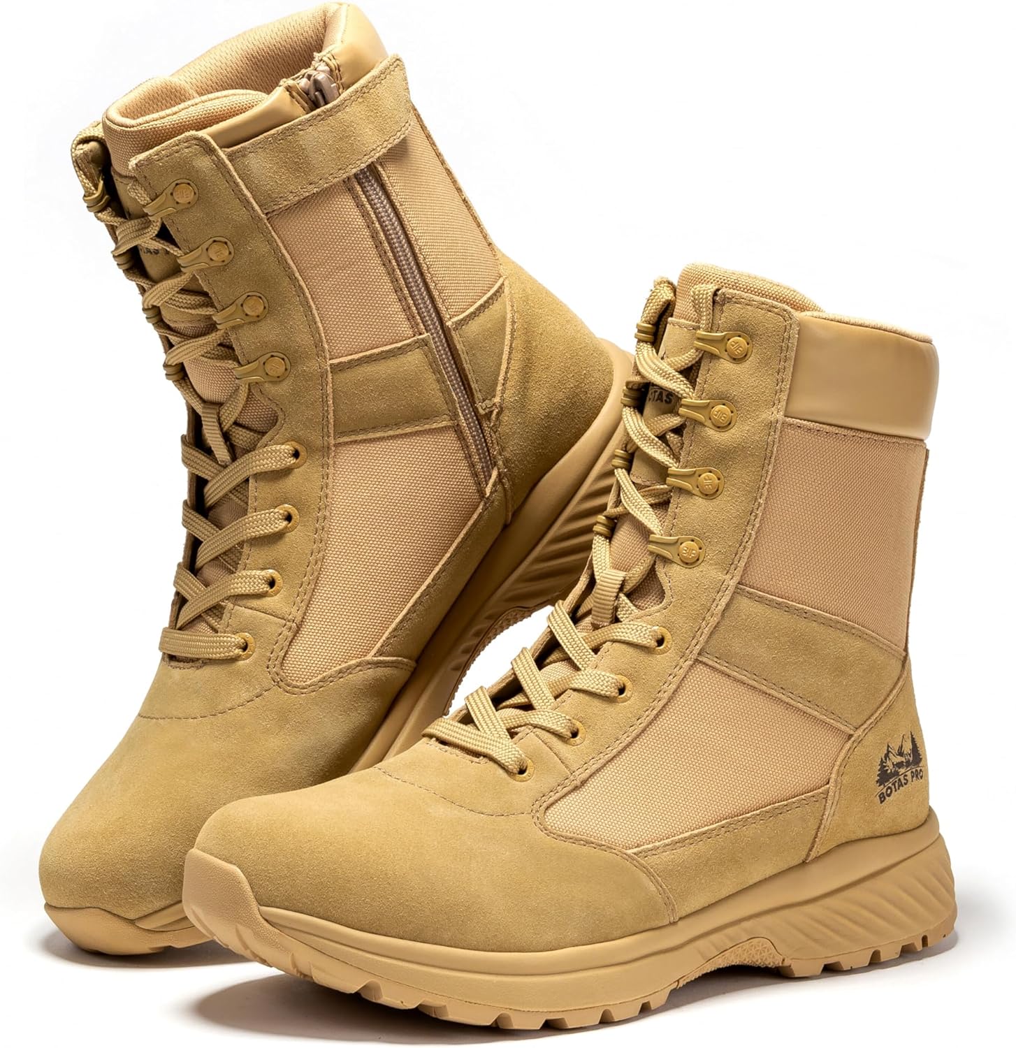 

Тактические ботинки BOTAS PRO для мужчин с боковой молнией, 20 см военные походные ботинки (BP701-703), Sand