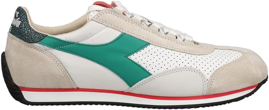 Мужские кроссовки Diadora Equipe Italia с шнуровкой, повседневные - зеленые, слоновая кость
