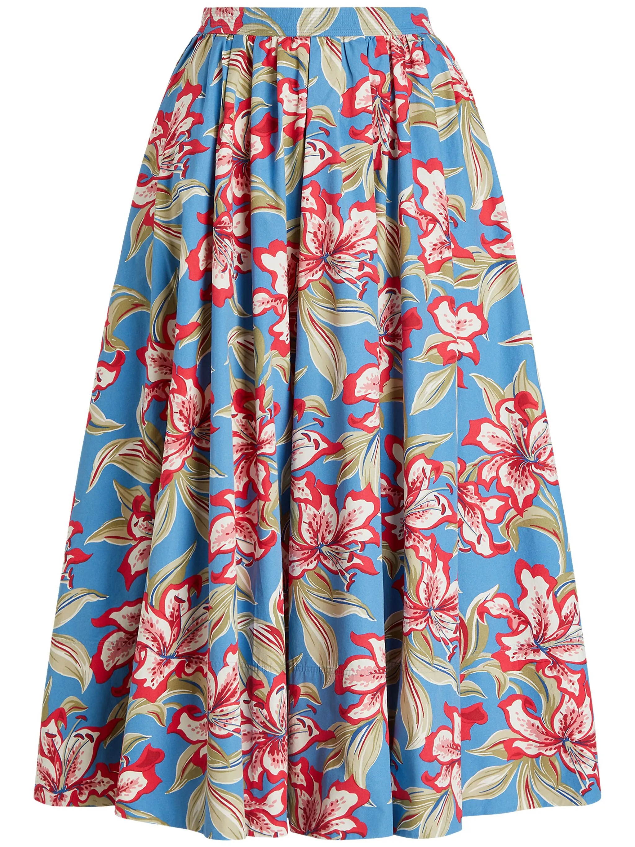 

Юбка миди с цветочным принтом Polo Ralph Lauren, синий