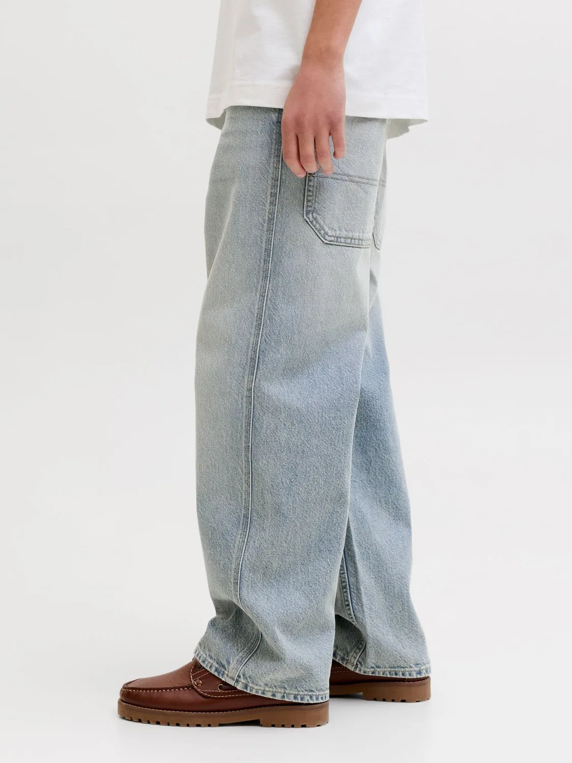 Джинсы baggy fit из денима JACK & JONES Junior, синий деним — фото 4