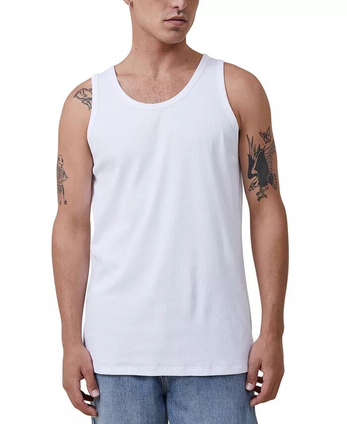 

Мужская майка свободного кроя в рубчик COTTON ON, белый