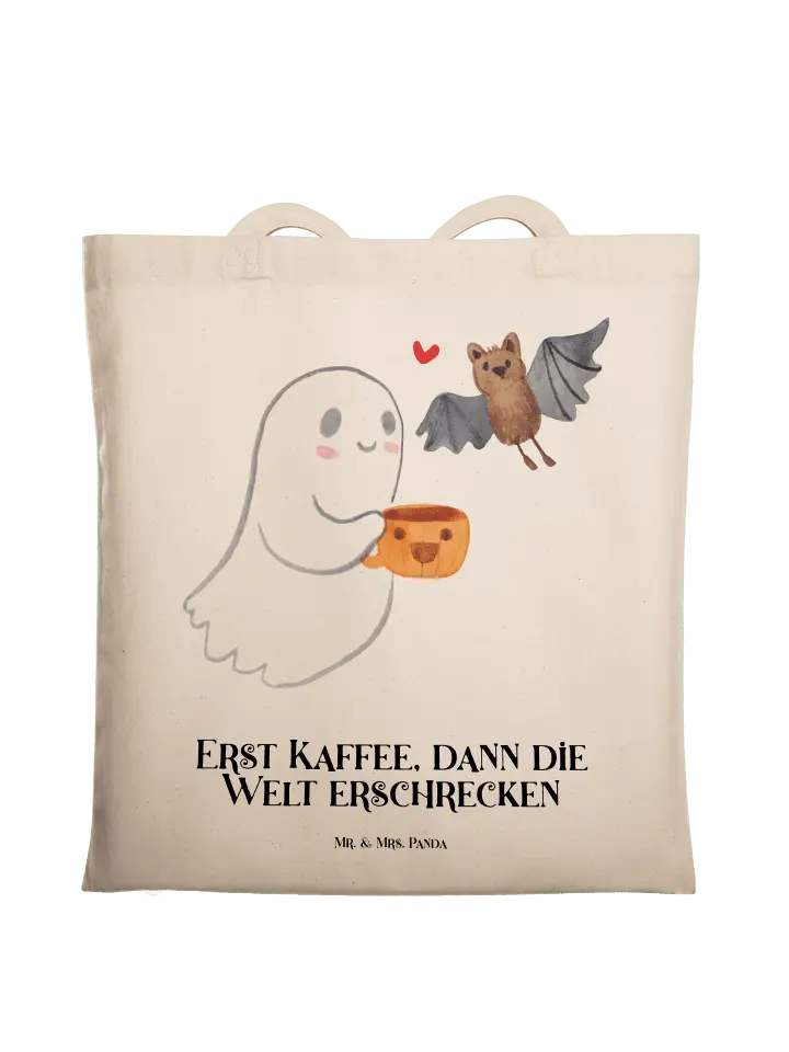 

Сумка для переноски Mr & Mrs Panda Gespenst Kaffee, кремовый