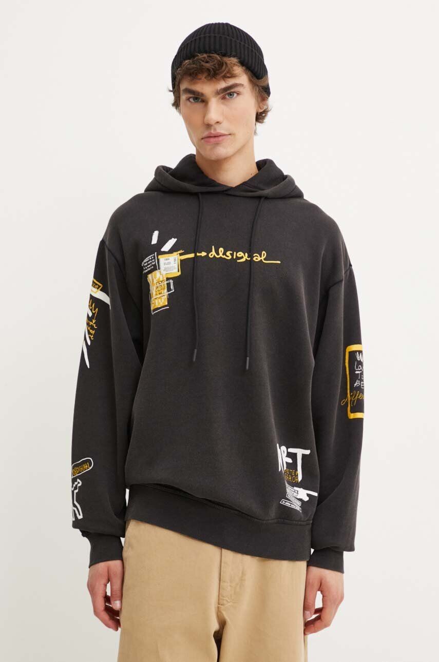 

Хлопковая толстовка Desigual ANUAR, серый