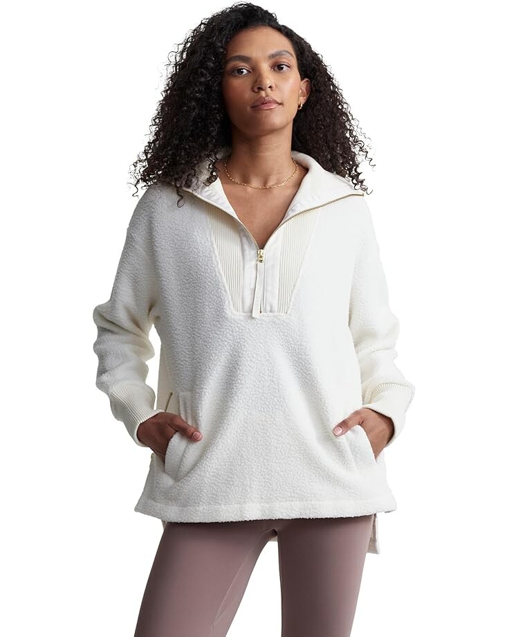 

Свитер Varley Wallace Half Zip Fleece, цвет Egret