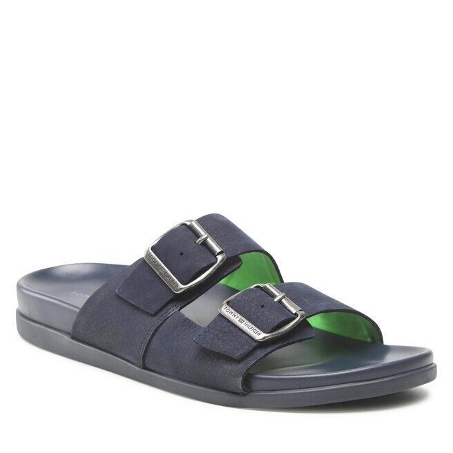 

Шлепанцы Tommy Hilfiger HilfigerNubuck Buckles, темно-синий