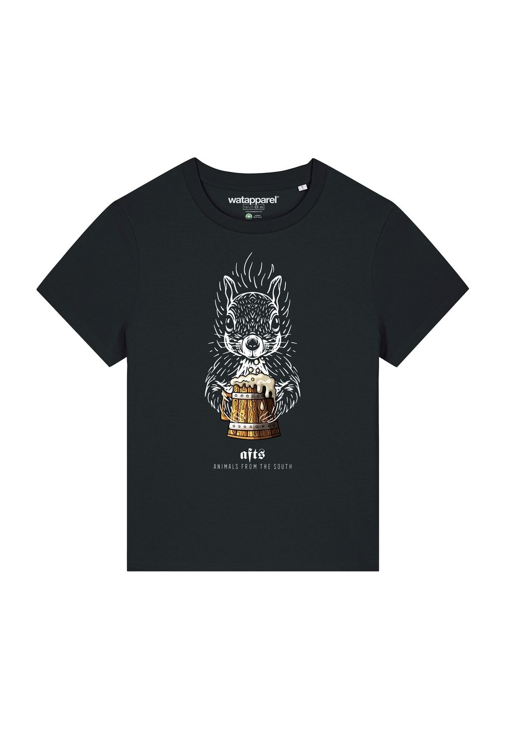 

Футболка с принтом EICHHÖRNCHEN watapparel, черный