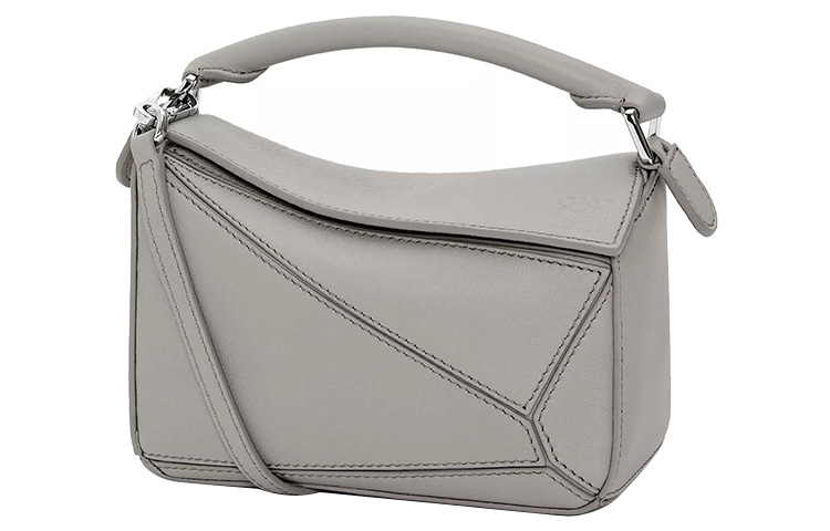 

LOEWE Пазл из коровьей кожи женская миниатюрная серая сумка через плечо кроссбоди