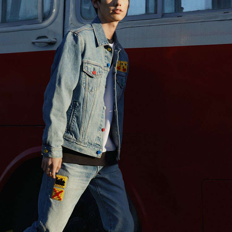 Lego X Джинсовая куртка мужская джинсовая синий Levis — фото 3