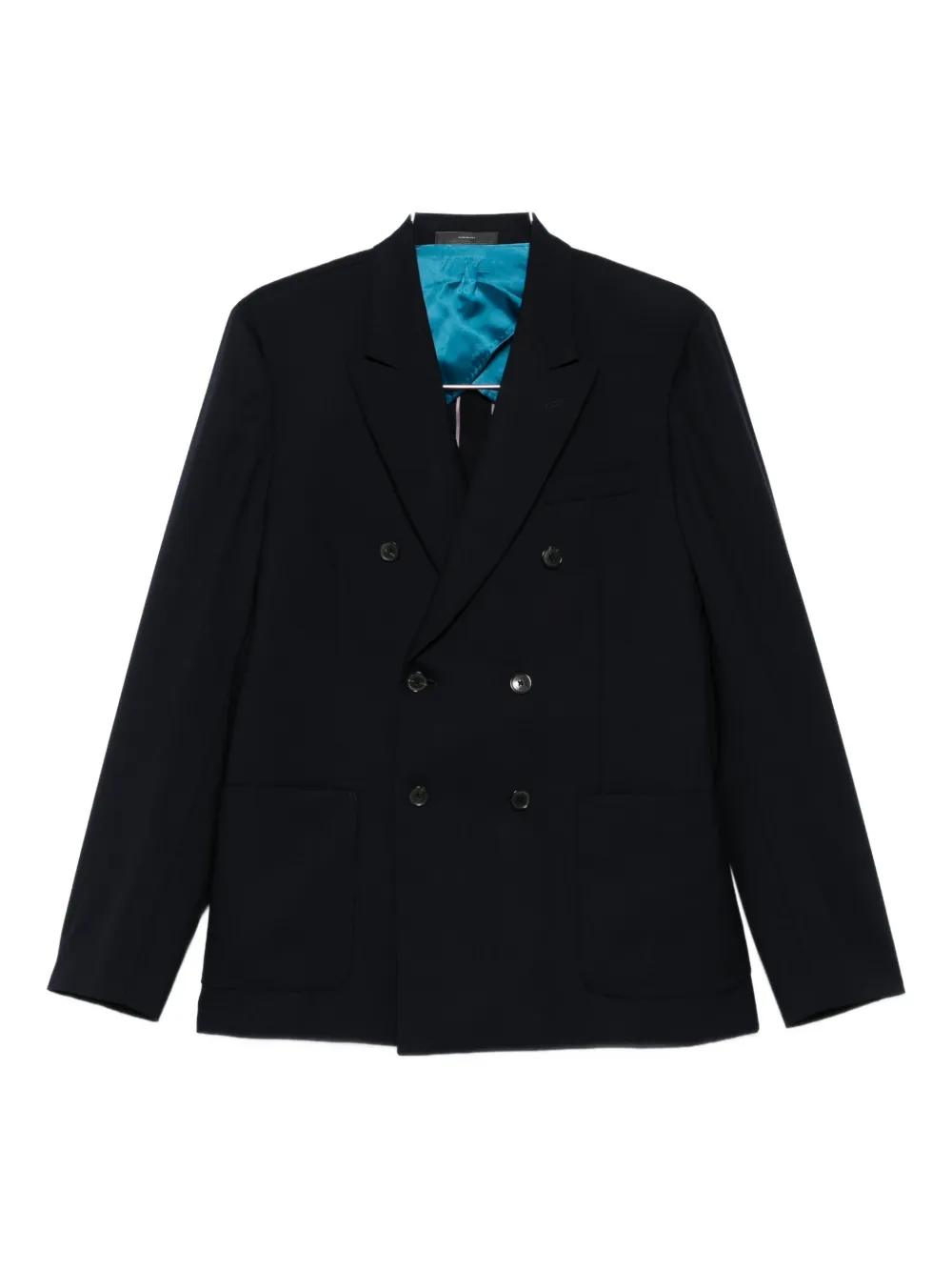 

Двубортный пиджак с накладными карманами Paul Smith, синий