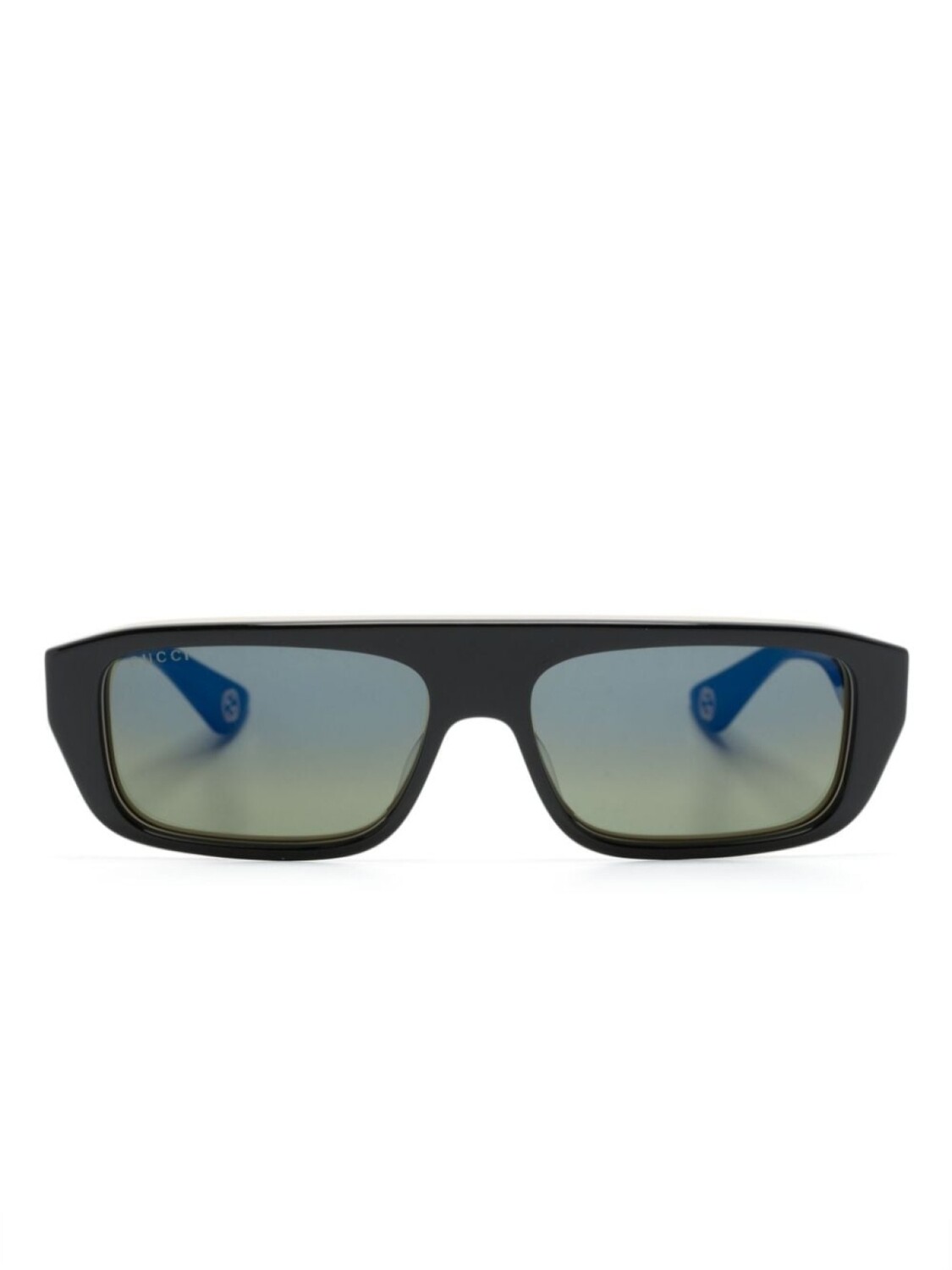 

Gucci Eyewear солнцезащитные очки в прямоугольной оправе с логотипом, черный