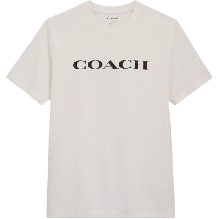 

COACH Обычная женская футболка белого цвета