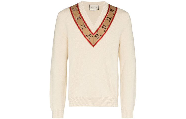 

Свитер мужской Gucci с узором, бежевый / коричневый