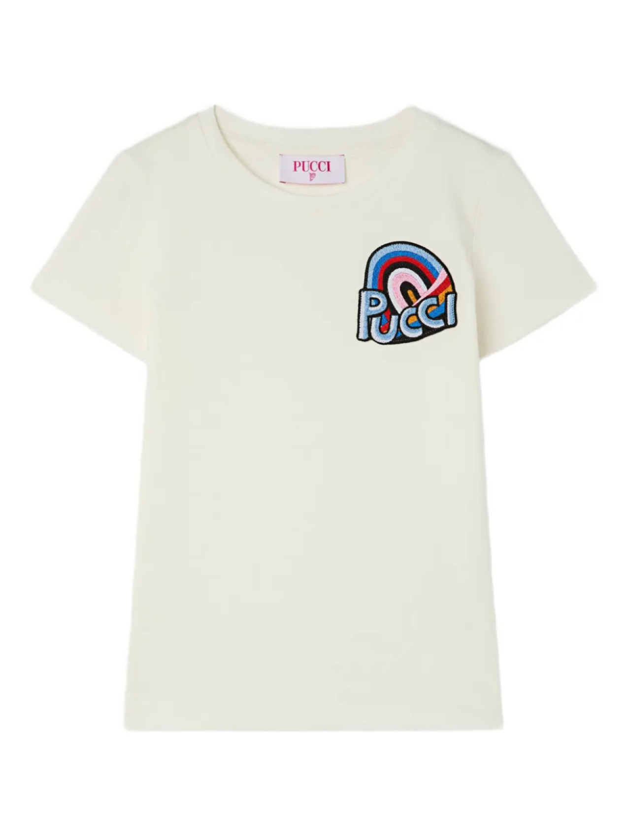 

Футболка с вышитым логотипом PUCCI Junior, белый