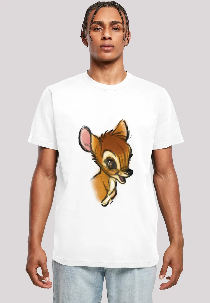 

Футболка F4NT4STIC "Disney Bambi Drawing", мужская, товары премиум-класса, стандартного кроя, базовая модель, с принтом, белый
