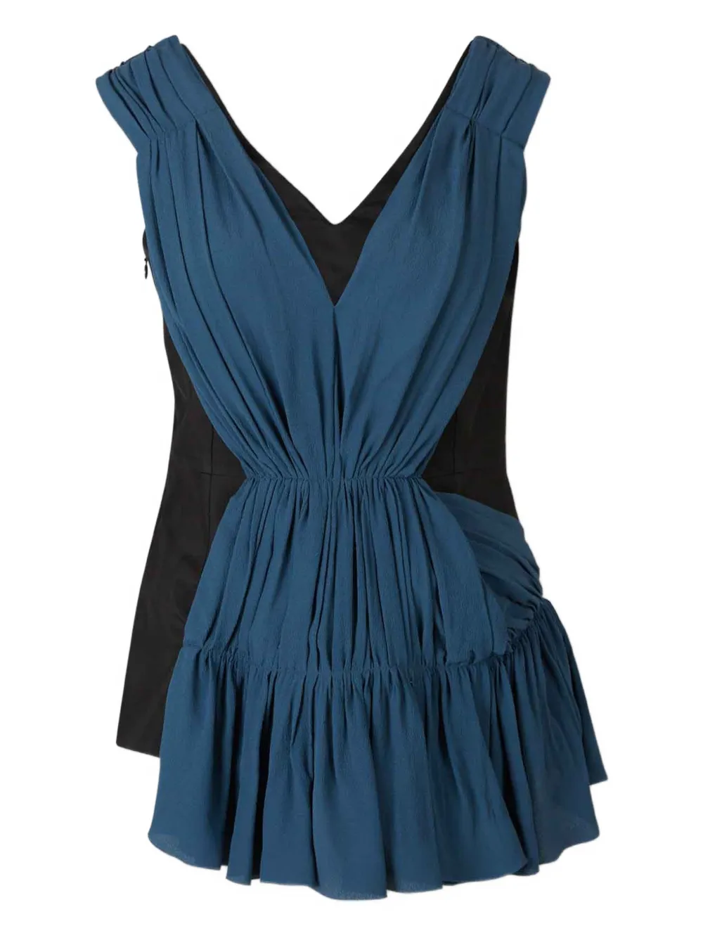 

Блуза с V-образным вырезом и боковой молнией Marni, синий