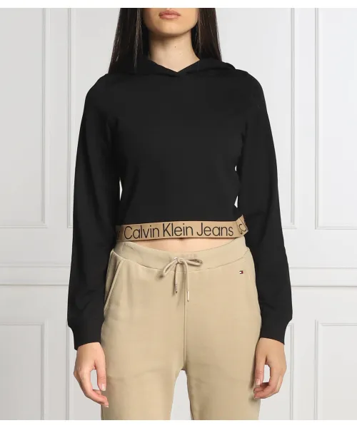 

Толстовка Cropped fit Calvin Klein Jeans, черный