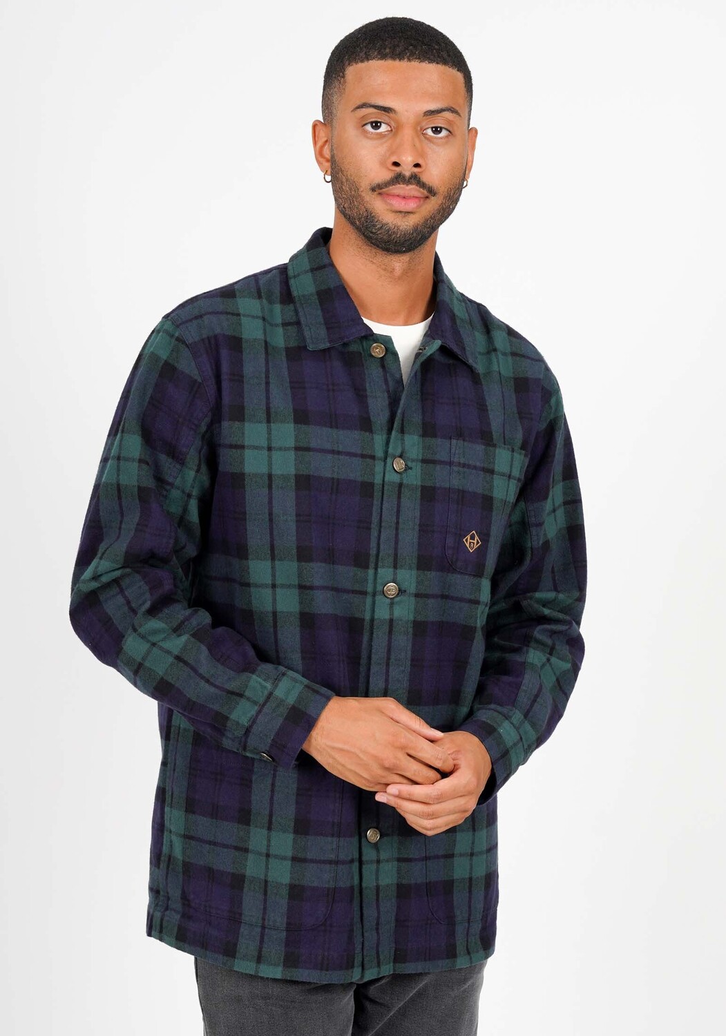 

Куртка HONESTY RULES Jacket Flannel Over Shirt, цвет dark green navy